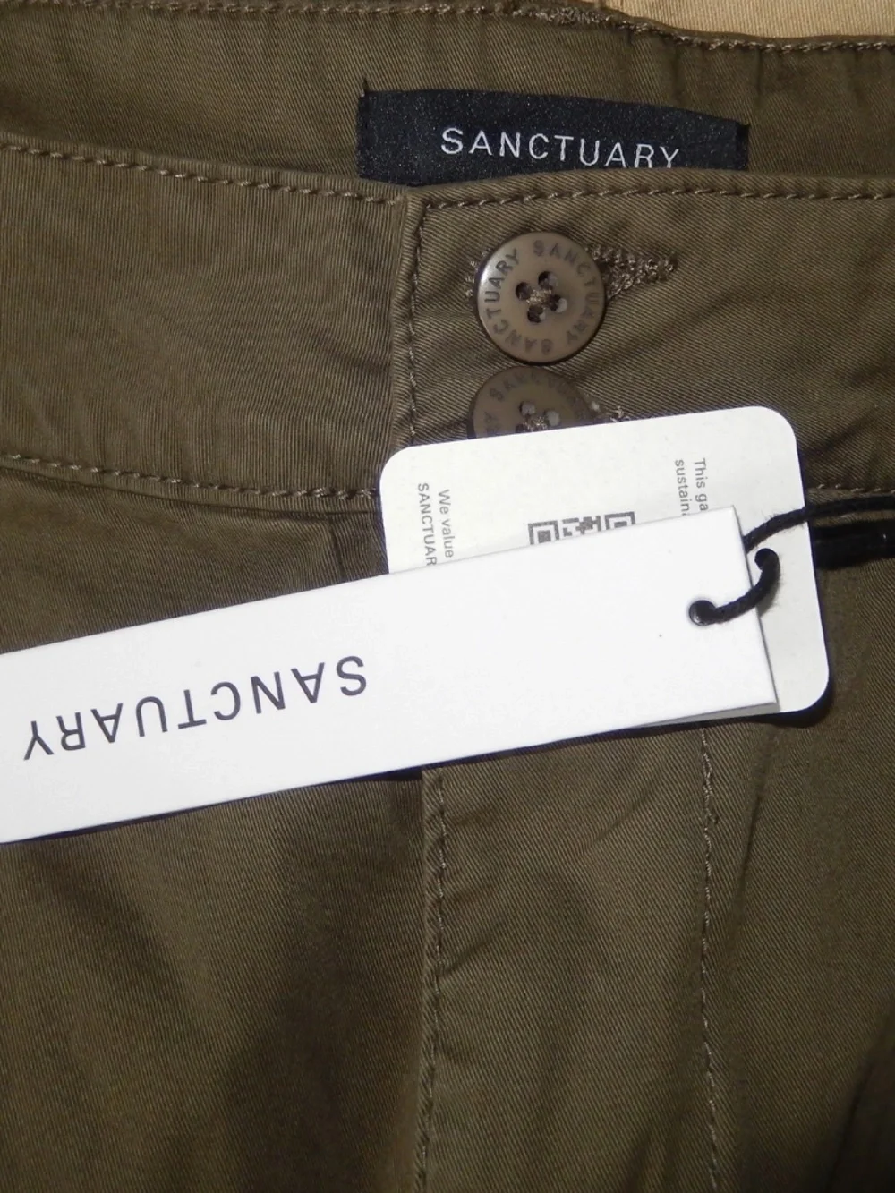 Sanctuary Rebel Crop Olive Green Jogger Cargo Pants New 28 - Picture 6 of 9